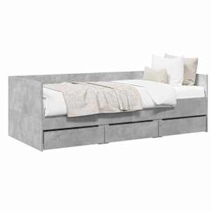 Daybed se zásuvkou s čelo Betonově šedá kompozitní dřevo - obrázek 2
