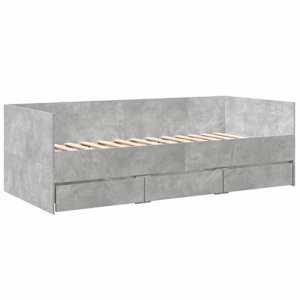 Daybed se zásuvkou s čelo Betonově šedá kompozitní dřevo - obrázek 3