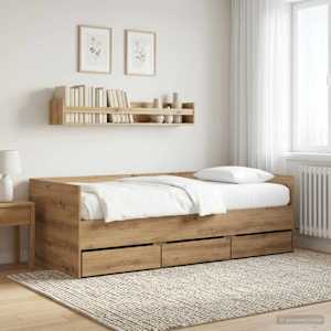 Daybed se zásuvkou s čelo Dub artisan kompozitní dřevo - obrázek 1