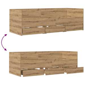 Daybed se zásuvkou s čelo Dub artisan kompozitní dřevo - obrázek 8