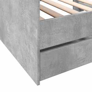 Daybed se zásuvkou s policí Betonově šedá kompozitní dřevo - obrázek 7