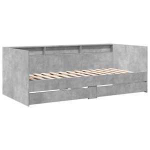 Daybed se zásuvkou s policí Betonově šedá kompozitní dřevo - obrázek 3