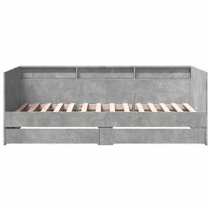 Daybed se zásuvkou s policí Betonově šedá kompozitní dřevo - obrázek 5