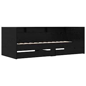 Daybed se zásuvkou s policí s čelo Černý dub kompozitní dřevo - obrázek 3