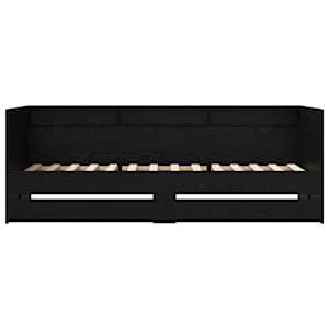 Daybed se zásuvkou s policí s čelo Černý dub kompozitní dřevo - obrázek 5
