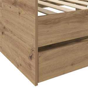 Daybed se zásuvkou s policí s čelo Dub artisan kompozitní dřevo - obrázek 7