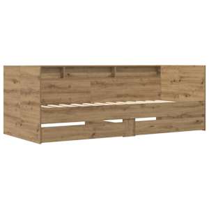 Daybed se zásuvkou s policí s čelo Dub artisan kompozitní dřevo - obrázek 3