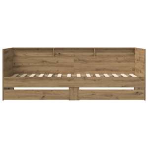Daybed se zásuvkou s policí s čelo Dub artisan kompozitní dřevo - obrázek 5