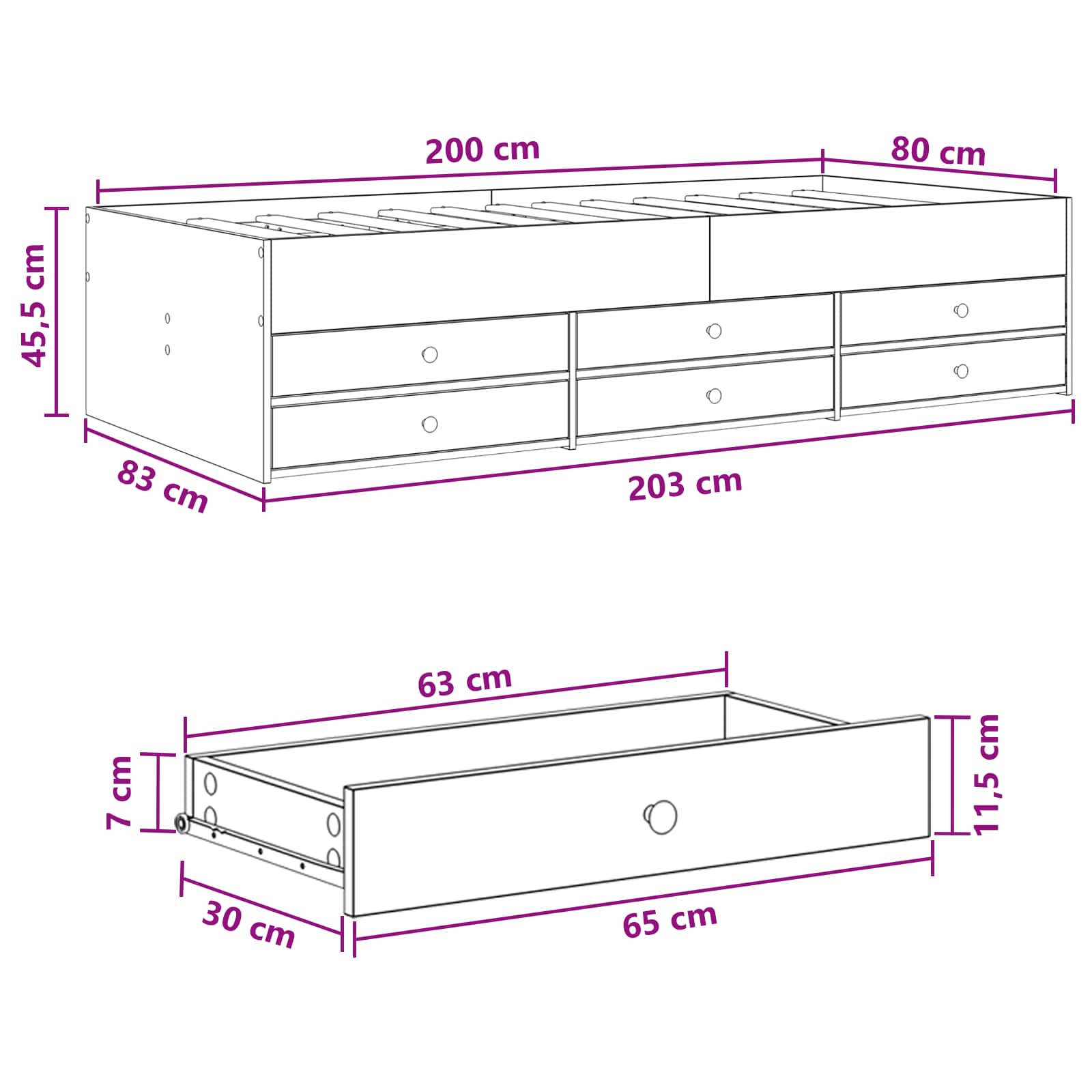 Bed Frame size guide