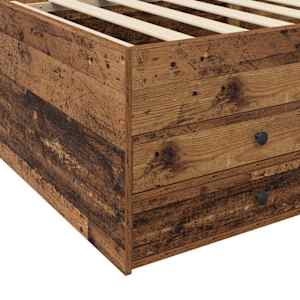 Rám postele s úložným prostorem Staré dřevo 80 x 200 cm - obrázek 7
