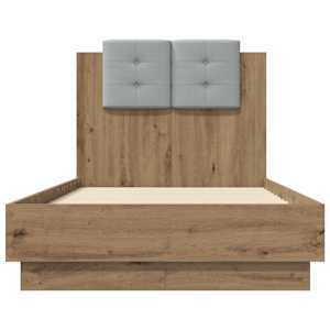 Rám postele s čelem Dub artisan kompozitní dřevo - obrázek 5
