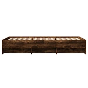 Rám postele s policí Kouřový dub 80 x 200 cm Kompozitní dřevo - obrázek 5