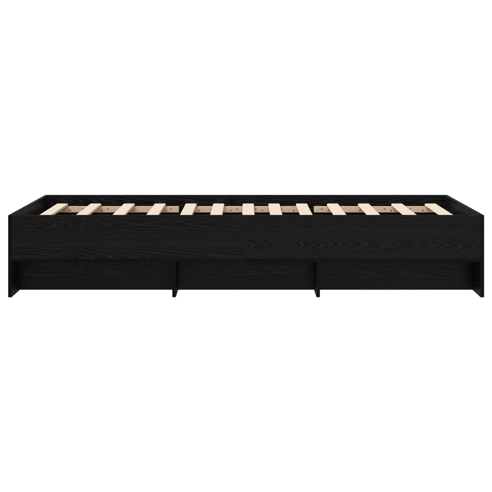 Sängyn runko hyllyllä Musta tammi 80 x 200 cm Tekninen puu - Image 5