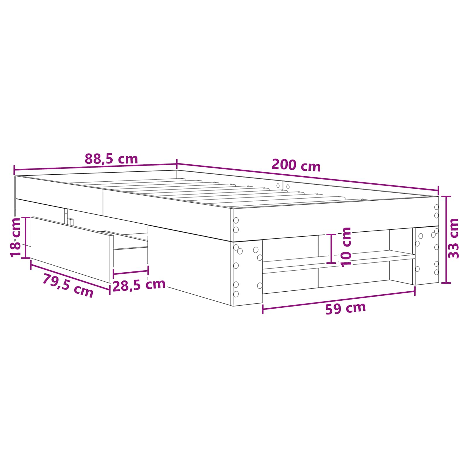 Bed Frame size guide