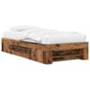 vidaXL Voodiraam ladustamisega Vana puit 80 x 200 cm Tehispuit
