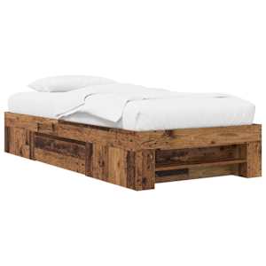 Rám postele s úložným prostorem Staré dřevo 80 x 200 cm - obrázek 2