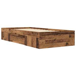 Rám postele s úložným prostorem Staré dřevo 80 x 200 cm - obrázek 7