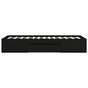 Rám postele s úložným prostorem s policí Černý dub 80 x 200 cm - obrázek 6