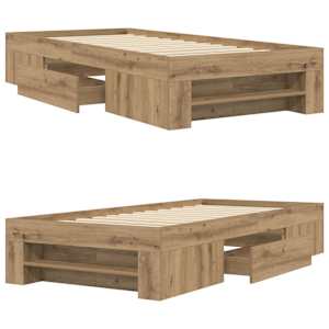Rám postele s úložným prostorem Dub artisan 80 x 200 cm - obrázek 9