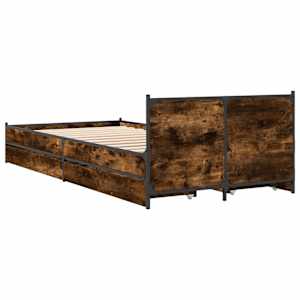 Rám postele s čelem Kouřový dub 80 x 200 cm Kompozitní dřevo - obrázek 6