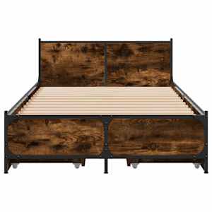 Rám postele s čelem Kouřový dub 80 x 200 cm Kompozitní dřevo - obrázek 4