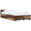 vidaXL Peatsiga voodiraam sahtliga Vana puit 80 x 200 cm Tehispuit