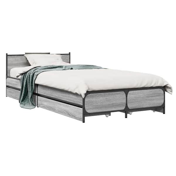 vidaXL Peatsiga voodiraam sahtliga Hall Sonoma 80 x 200 cm Tehispuit