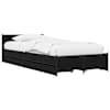 vidaXL Peatsiga voodiraam sahtliga Must tamm 80 x 200 cm Tehispuit