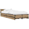 vidaXL Peatsiga voodiraam sahtliga Artisan tamm 80 x 200 cm Tehispuit