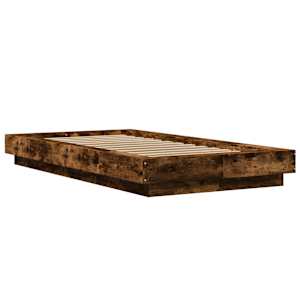 Postel na podlaze Kouřový dub 80 x 210 cm Kompozitní dřevo - obrázek 3