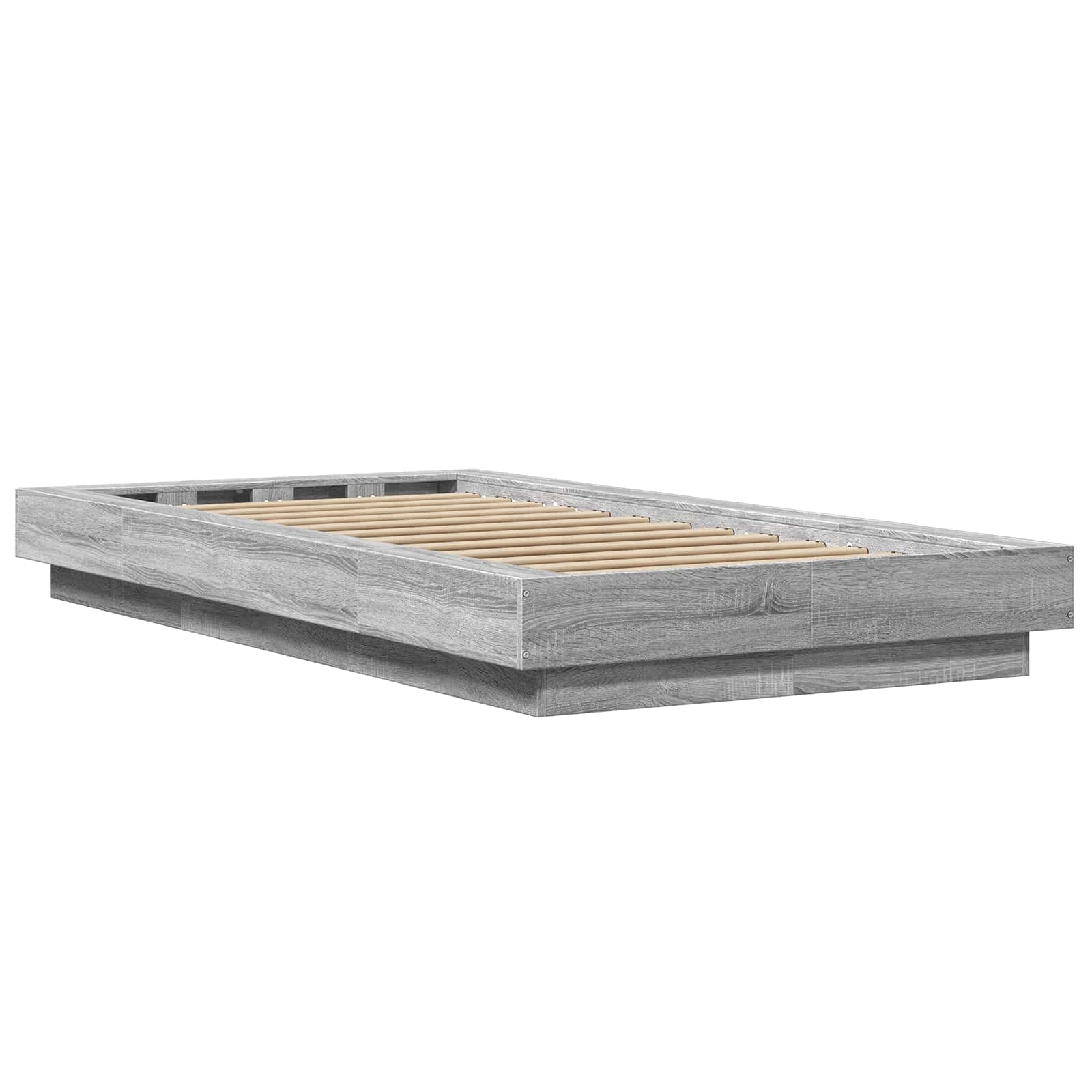 Tlorisna postelja Siva Sonoma 80 x 210 cm Inženirski les - slika 6