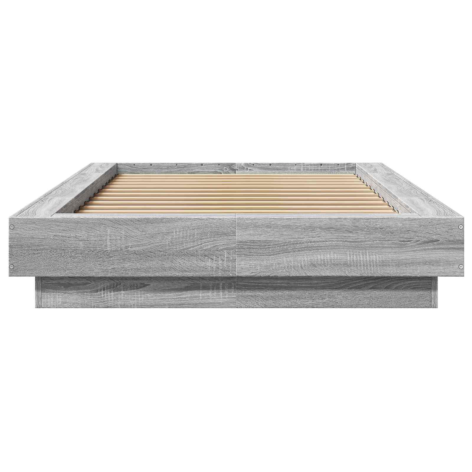Tlorisna postelja Siva Sonoma 80 x 210 cm Inženirski les - slika 4