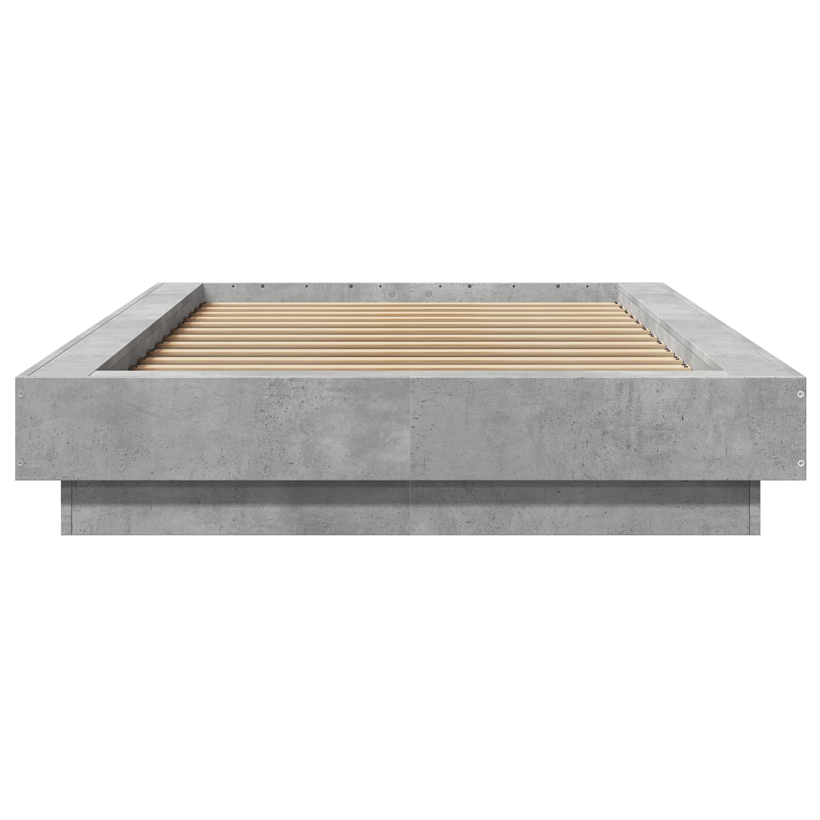 Tlorisna postelja Betonsko siva 80 x 210 cm Inženirski les - slika 4