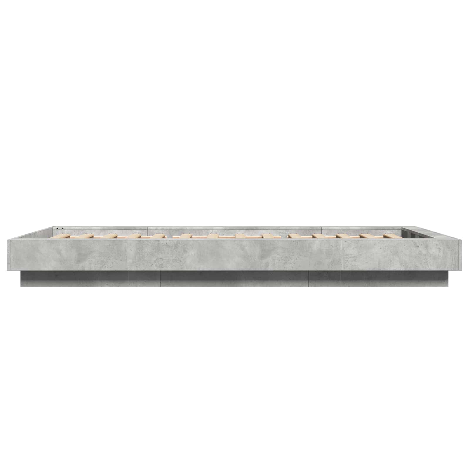 Tlorisna postelja Betonsko siva 80 x 210 cm Inženirski les - slika 5