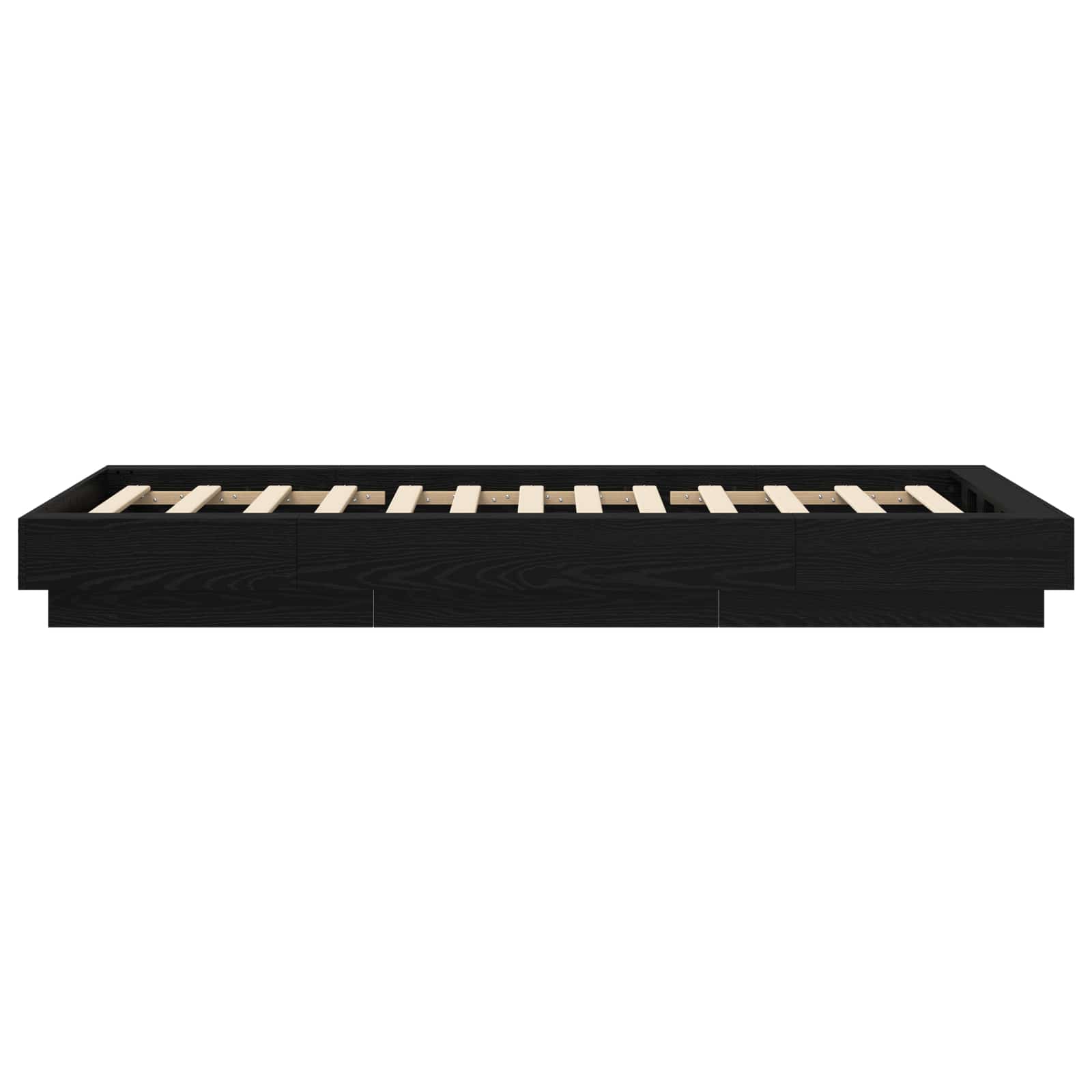 Tlorisna postelja Črni hrast 80 x 210 cm Inženirski les - slika 5