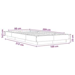 Postel na podlaze Dub artisan 80 x 210 cm Kompozitní dřevo - obrázek 8