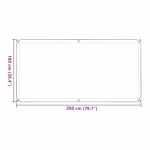 Plachta s oky Transparentní 1 x 2 m Polyethylen - obrázek 12