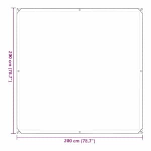 Plachta s oky Transparentní 2 x 2 m Polyethylen - obrázek 12