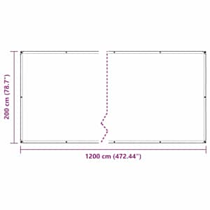 Plachta s oky Transparentní 2 x 12 m Polyethylen - obrázek 10