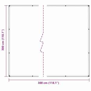 Plachta s oky Transparentní 3 x 3 m Polyethylen - obrázek 10