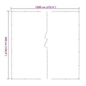 Plachta s oky Transparentní 5 x 12 m Polyethylen - obrázek 10
