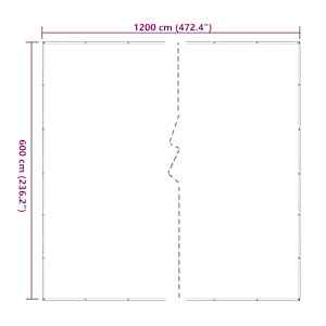 Plachta s oky Transparentní 6 x 12 m Polyethylen - obrázek 10