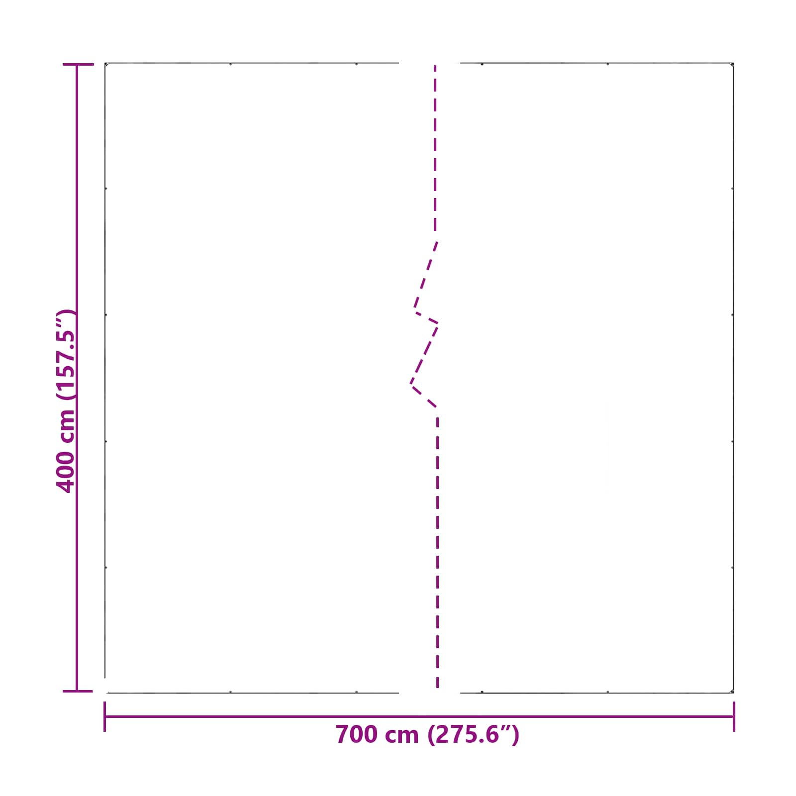 Afdekzeil met oogjes Doorzichtig 7 x 4 m Polyetheen image 4
