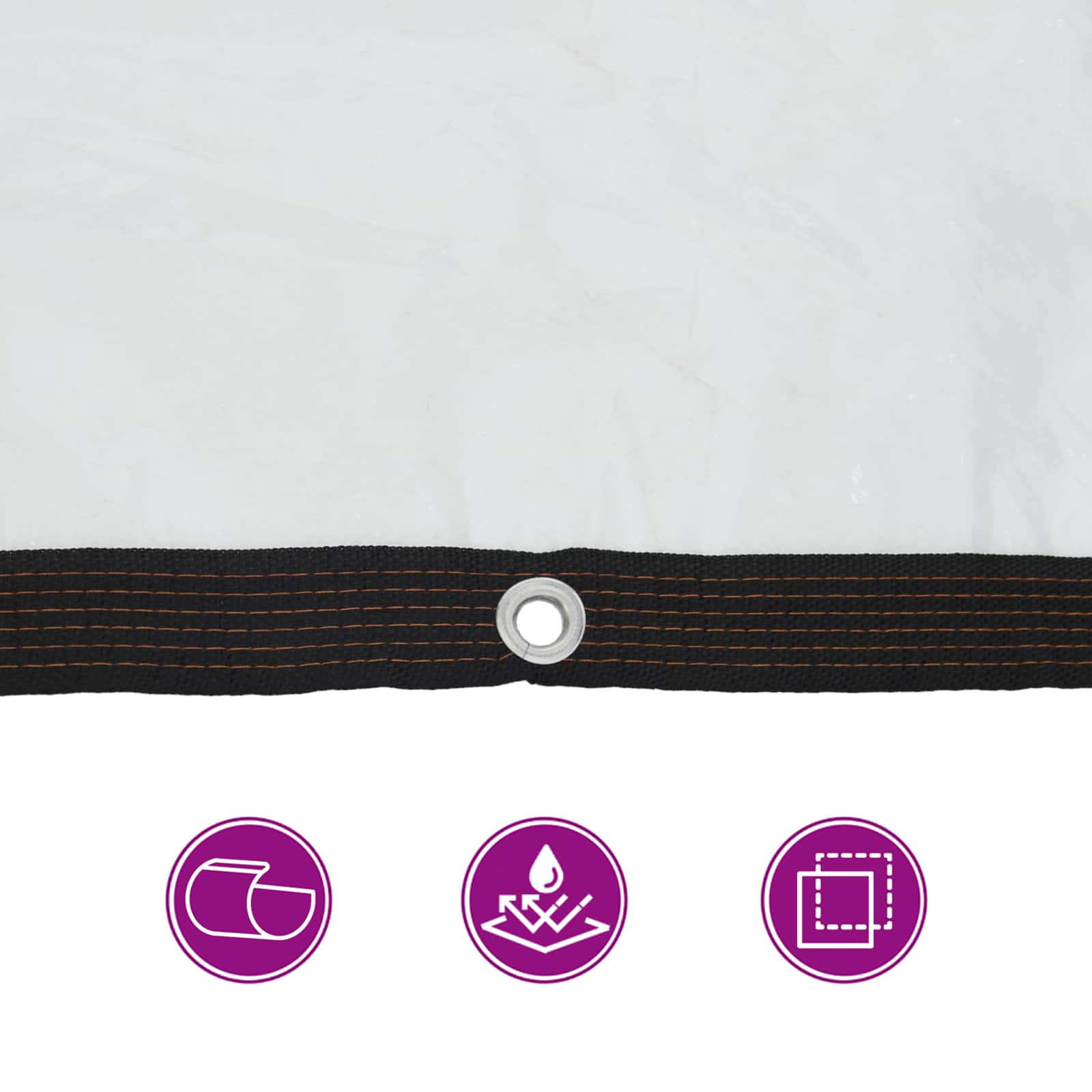 Zeil met Oogjes Doorzichtig 6 x 10 m Polyetheen image 6