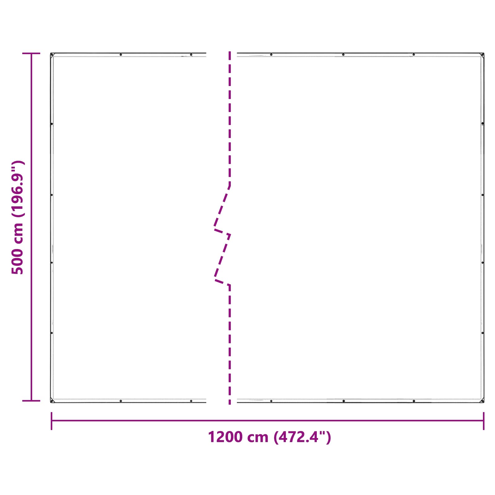 Zeil met Oogjes Doorzichtig 5 x 12 m Polyetheen image 10