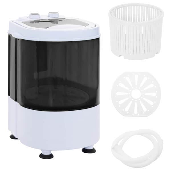 vidaXL Mini pesumasin &uuml;he pesutrumli jaoks 2,6 kg Must ja Valge