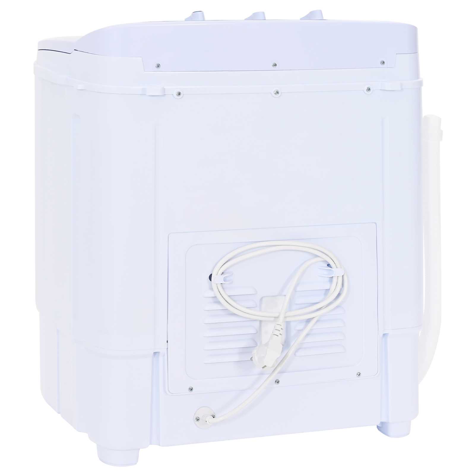 Mini Wasmachine met Twin Tub 3,6 kg Zwart en Wit image 4