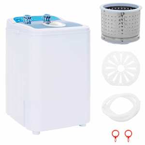 vidaXL Mini pesumasin &uuml;he pesutrumli jaoks 4,6 kg Sinine ja Valge