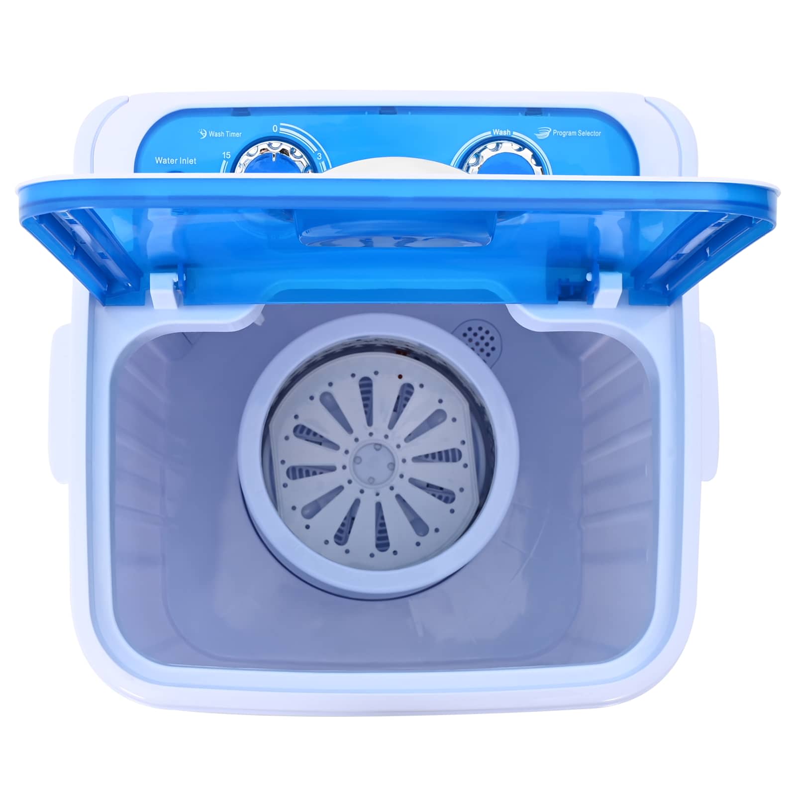 Mini Wasmachine met Enkele Wasbak 4,6 kg Blauw en Wit image 5