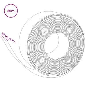 Okraje do zahrady 25 m 20 cm PE Hnědá - obrázek 6